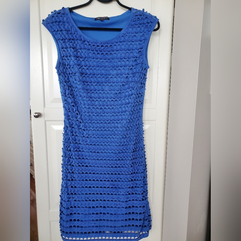 Unique Linea Domani Blue Dress - Ladies 6 - Like New